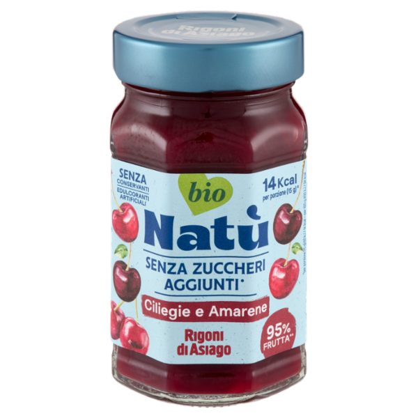Rigoni di Asiago Natù Senza Zuccheri Aggiunti° Cliliegie e Amarene bio 240 g
