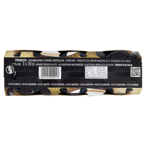 Cantine Maschio Prosecco D.O.C. Vino Spumante Extra Dry 3 x 20 cl