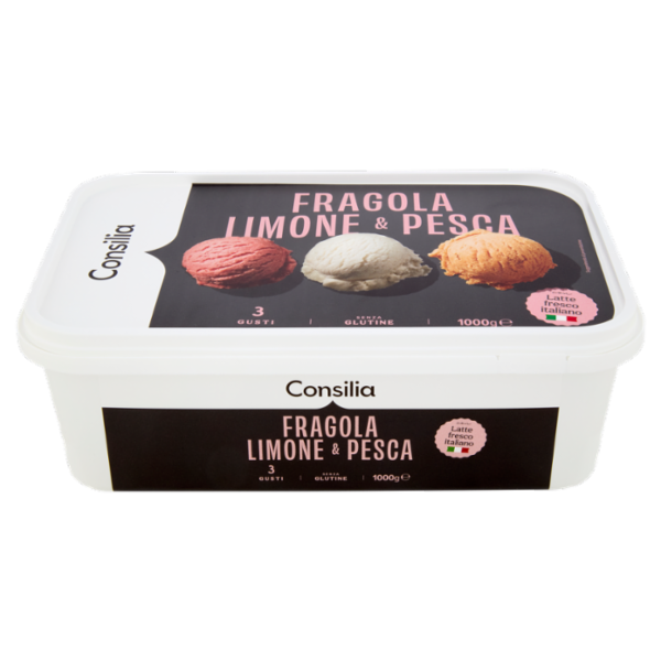 Consilia Gelato Fragola, Limone e Pesca 1 kg