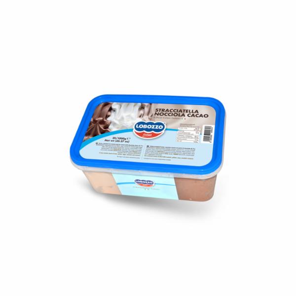 Gelato Al Gusto Cacao, Stracciatella E Nocciola Gr. 1000