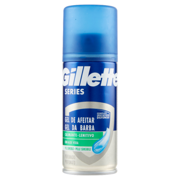 Gillette Gel da Barba da Uomo Series Lenitivo con Aloe Vera, 75 ml