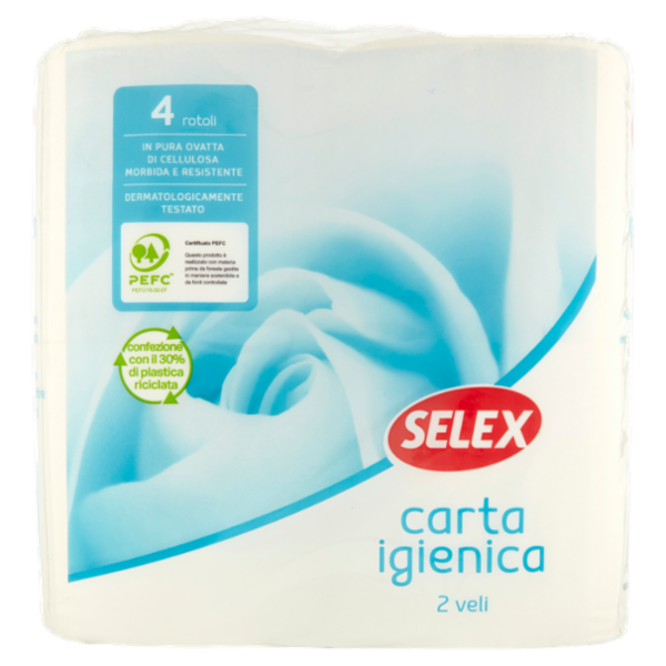 Selex Carta Igienica 2 Veli 4 Rotoli