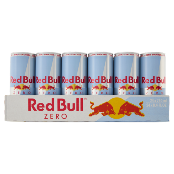 Red Bull Energy Drink, Zero Calorie, 250 ml (24 Lattine)