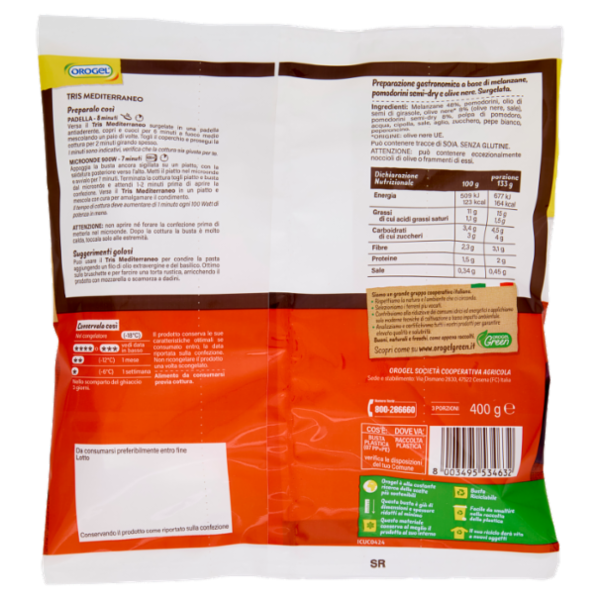Orogel Gusto Ricco Tris Mediterraneo Surgelati 400 g