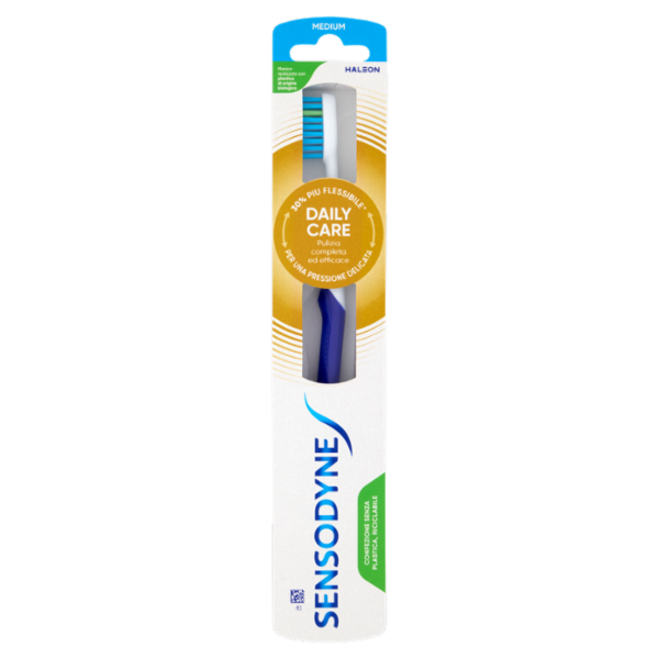 Sensodyne Spazzolino per Denti Sensibili Daily Care Controlla l'Accumulo di Placca con Setole Medie
