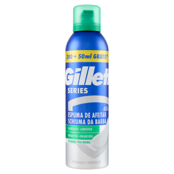 Gillette Series Schiuma da Barba Lenitivo 200 + 50 ml Gratis*