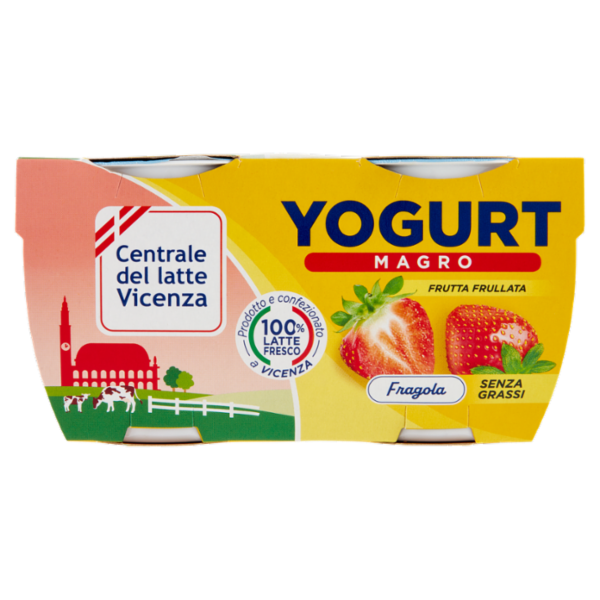 Centrale del latte Vicenza Yogurt Magro Frutta Frullata Fragola 2 x 125 g