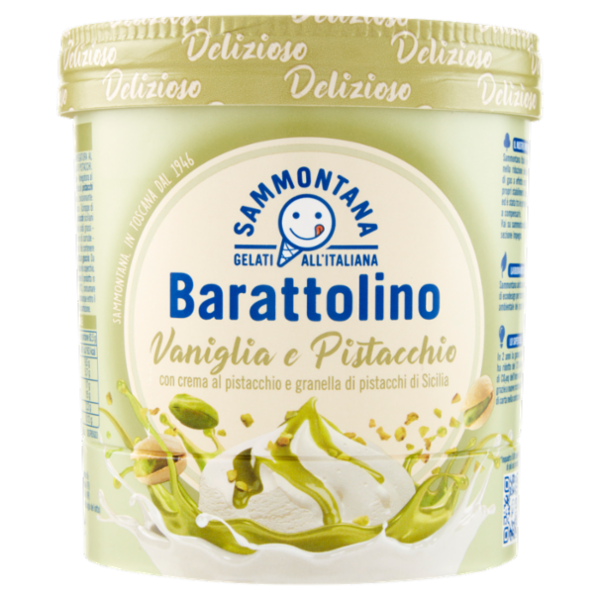Sammontana Barattolino Delizioso Vaniglia e Pistacchio 500 g