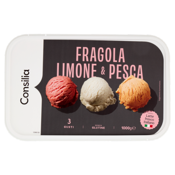 Consilia Gelato Fragola, Limone e Pesca 1 kg