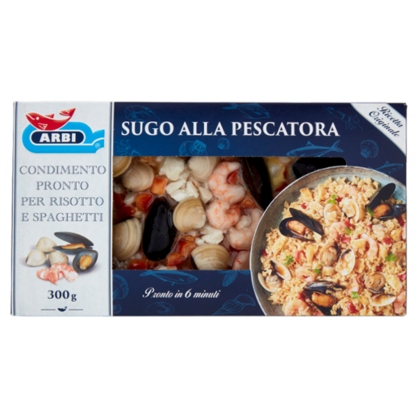 Arbi Sugo alla Pescatora Condimento Pronto per Risotto e Spaghetti 300 g
