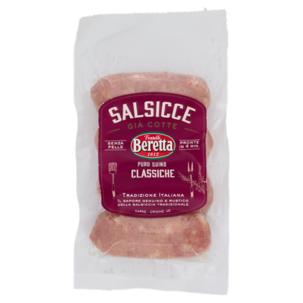 Fratelli Beretta Salsicce Già Cotte Puro Suino Classiche 180 g