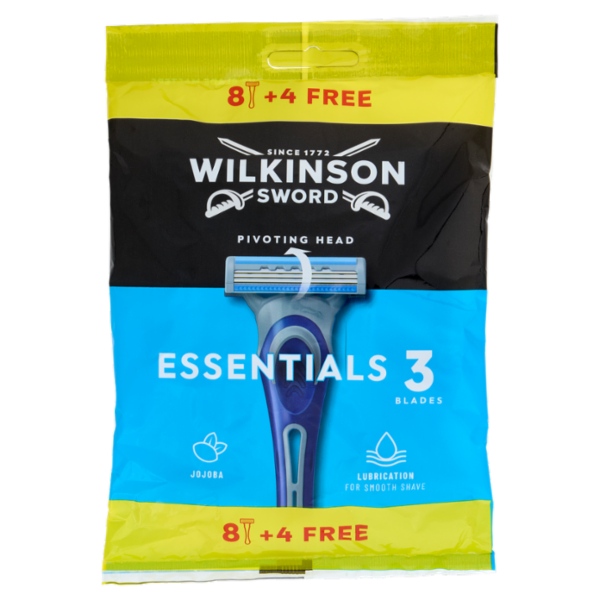 Wilkinson Sword Rasoio usa&getta Essentials 3 8+4