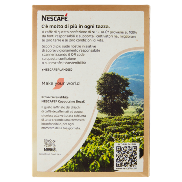 NESCAFÉ Cappuccino Decaf Solubile Decaffeinato, 10 Bustine 125g