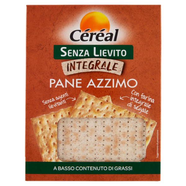 Céréal Senza Lievito Integrale Pane Azzimo con farina integrale di segale - 180 g