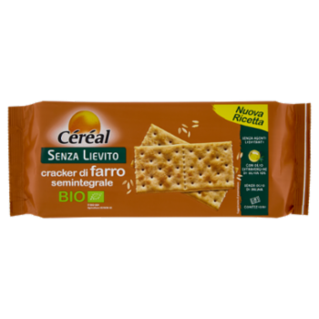Céréal Cracker Di Farro Semintegrale Bio Senza Lievito, Senza Olio Di Palma, 8 Confezioni - 250g
