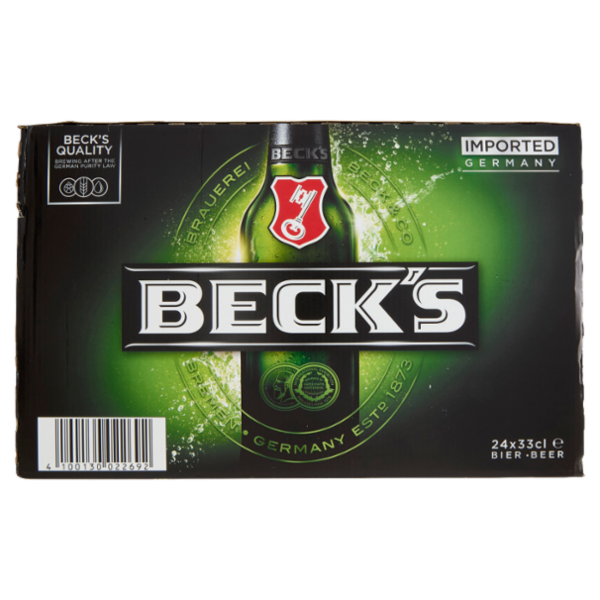 BECK'S Birra pilsner tedesca bottiglia 24x33cl