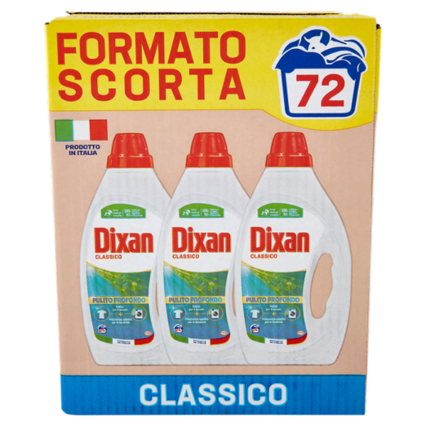 DIXAN Liquido Classico 3x24=72 Lavaggi 3 x 1.080 ml