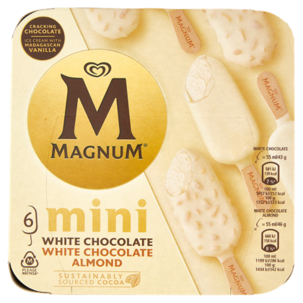Magnum mini White Chocolate White Chocolate Almond 6 gelati 267 g