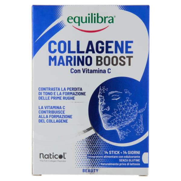 equilibra Collagene Marino Boost con Vitamina C 14 Stick monodose 140 g