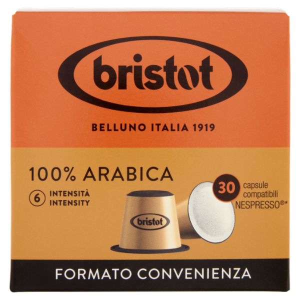 bristot 100% Arabica 30 capsule compatibili Nespresso* 165 g