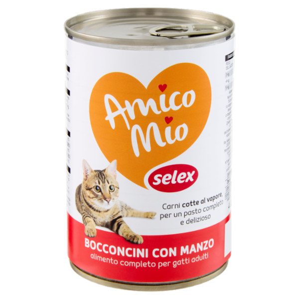 Selex Amico Mio Bocconcini per Gatto con Manzo 405 g