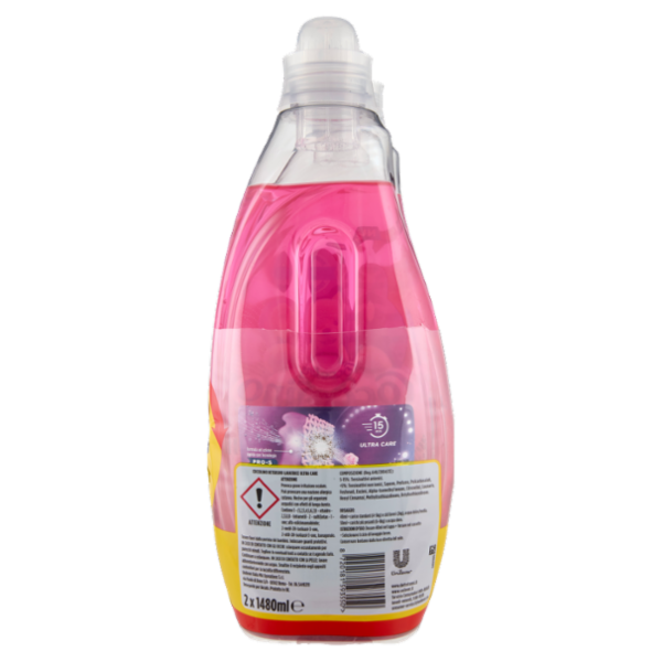 Coccolino Wonder Wash Detersivo Ultra Care 2 x 37 Lavaggi 2 x 1480 ml