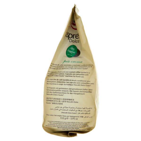 Caffè trombetta l'espresso Dolce più crema 16 Capsule compatibili Nescafé Dolce Gusto* 112 g