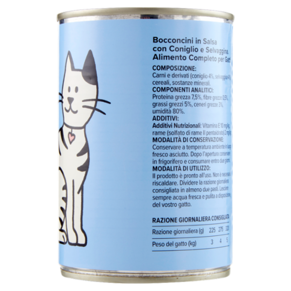 Consilia Petsy Gatto Bocconcini con Coniglio e Selvaggina 405 g