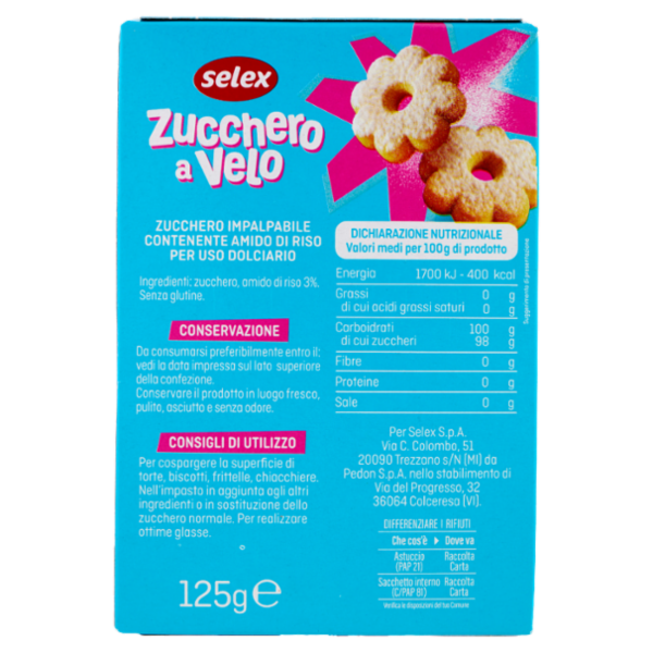 Selex Zucchero a Velo 125 g