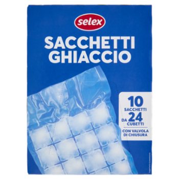 Selex Sacchetti Ghiaccio 24 Cubetti 10 Pezzi