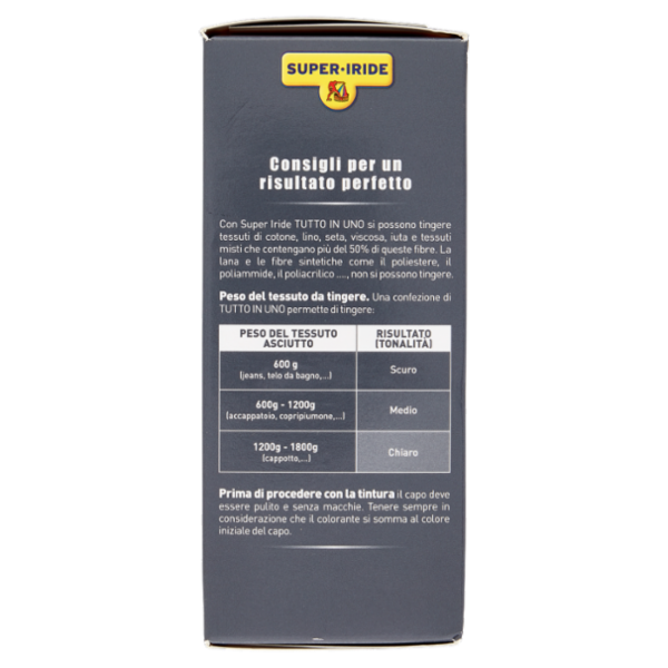 Super-Iride Tintura per Tessuti Tutto in Uno Grigio 350 g