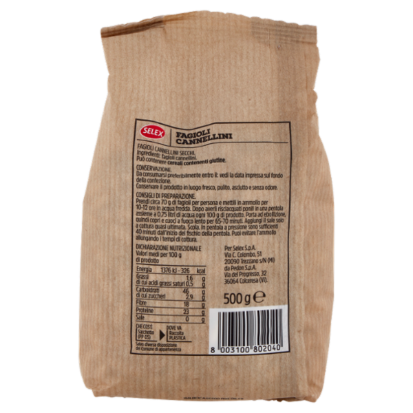 Selex Legumi Secchi Fagioli Cannellini 500 g