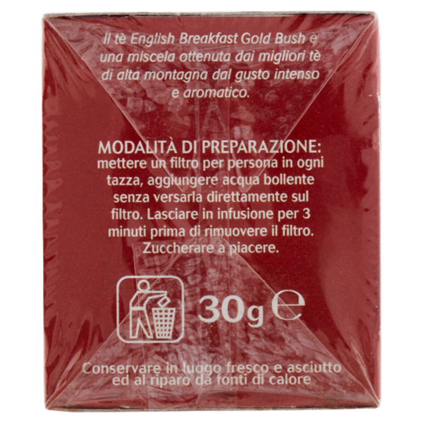Gold Bush Tè English Breakfast 20 Filtri 30 g
