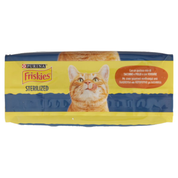 PURINA FRISKIES Sterilizzato Tacchino e Pollo e con verdure 1,5kg
