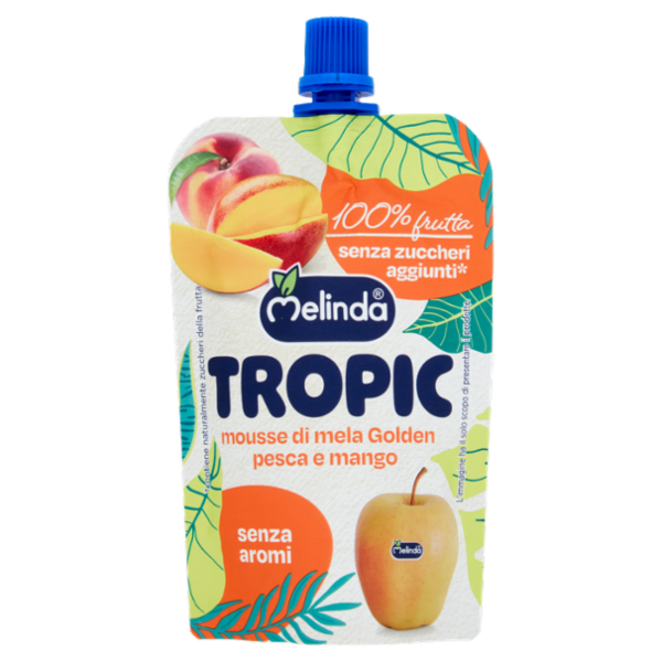 Melinda Tropic mousse di mela Golden pesca e mango 90 g