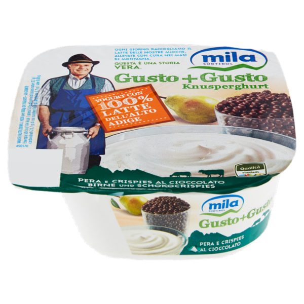 Mila Gusto+Gusto Pera e Crispies al Cioccolato 150 g