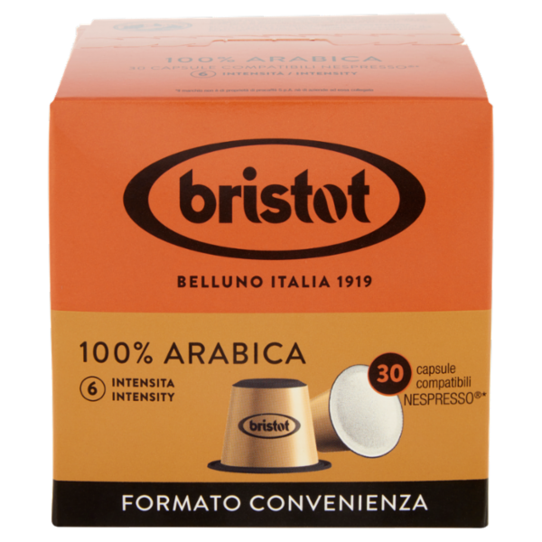 bristot 100% Arabica 30 capsule compatibili Nespresso* 165 g