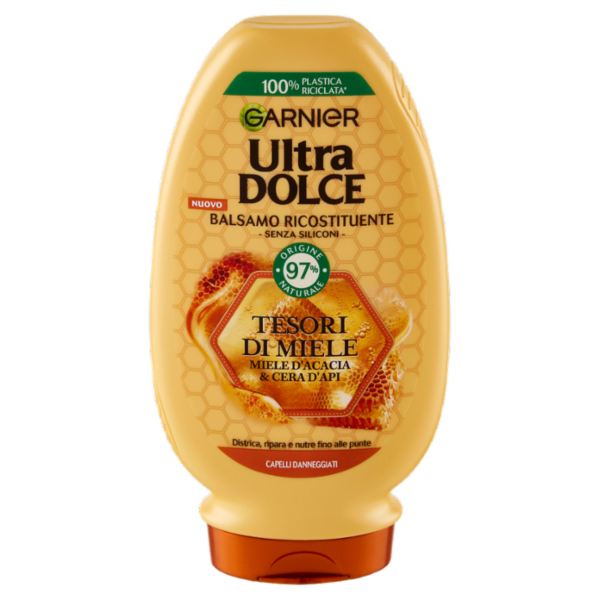 Garnier Ultra Dolce Balsamo Tesori di Miele con Pappa reale, rinforza i capelli fragili 200 ml