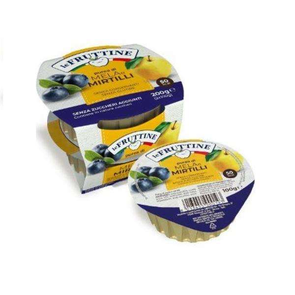 Le Fruttine Purea di Mela e Mirtilli bipack 200g
