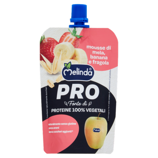 Melinda Pro mousse di mela, banana e fragola 100 g