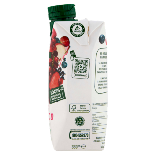 Zuegg Skipper Frutti del Bosco Senza zuccheri aggiunti 330 ml