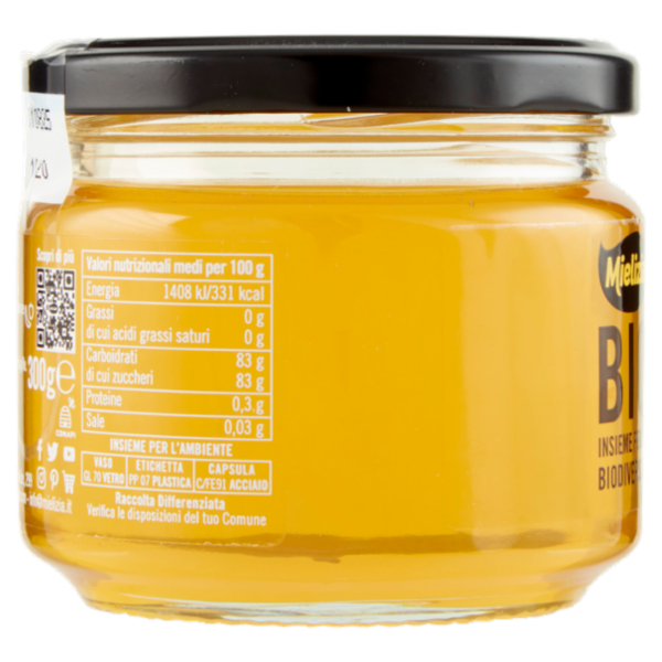Mielizia Bio Miele Italiano Acacia non Pastorizzato Italia 300 g