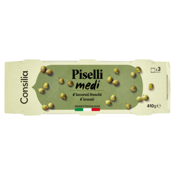 Consilia Saper Scegliere Piselli Medi Lessati 3 x 410 g