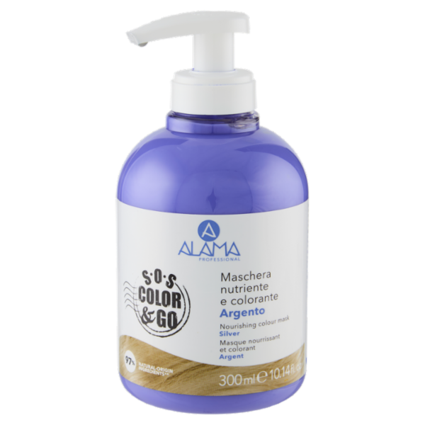 Alama Professional S.O.S. Color & Go Maschera nutriente e colorante Argento 300 ml