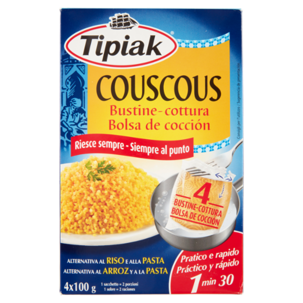 Tipiak Couscous Bustine-cottura 4 x 100 g
