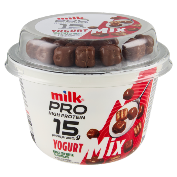 Milk Pro High Protein 15g Yogurt Bianco con Wafer al Cioccolato 180 g