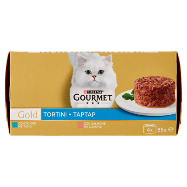 PURINA GOURMET Gold Tortini Tonno / Salmone 4 x 85 g