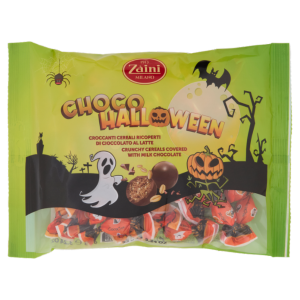 Zàini Choco Halloween Croccanti Cereali Ricoperti di Cioccolato al Latte 92 g