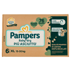 Pampers Baby-dry 6 XL 76 Pz