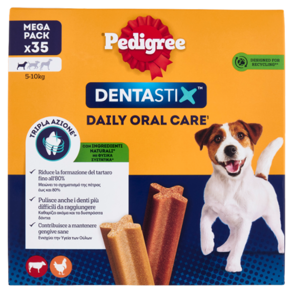 Pedigree Dentastix Snack per igiene orale Cane Piccolo 35 Pezzi 550 g